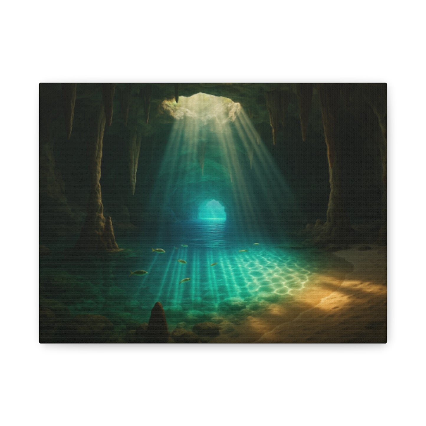 Stretched Canvas Wall Art, Tranquil Nature Decor, Forest Oasis Print, Home Wall Art, Unique Gift for Nature Lovers