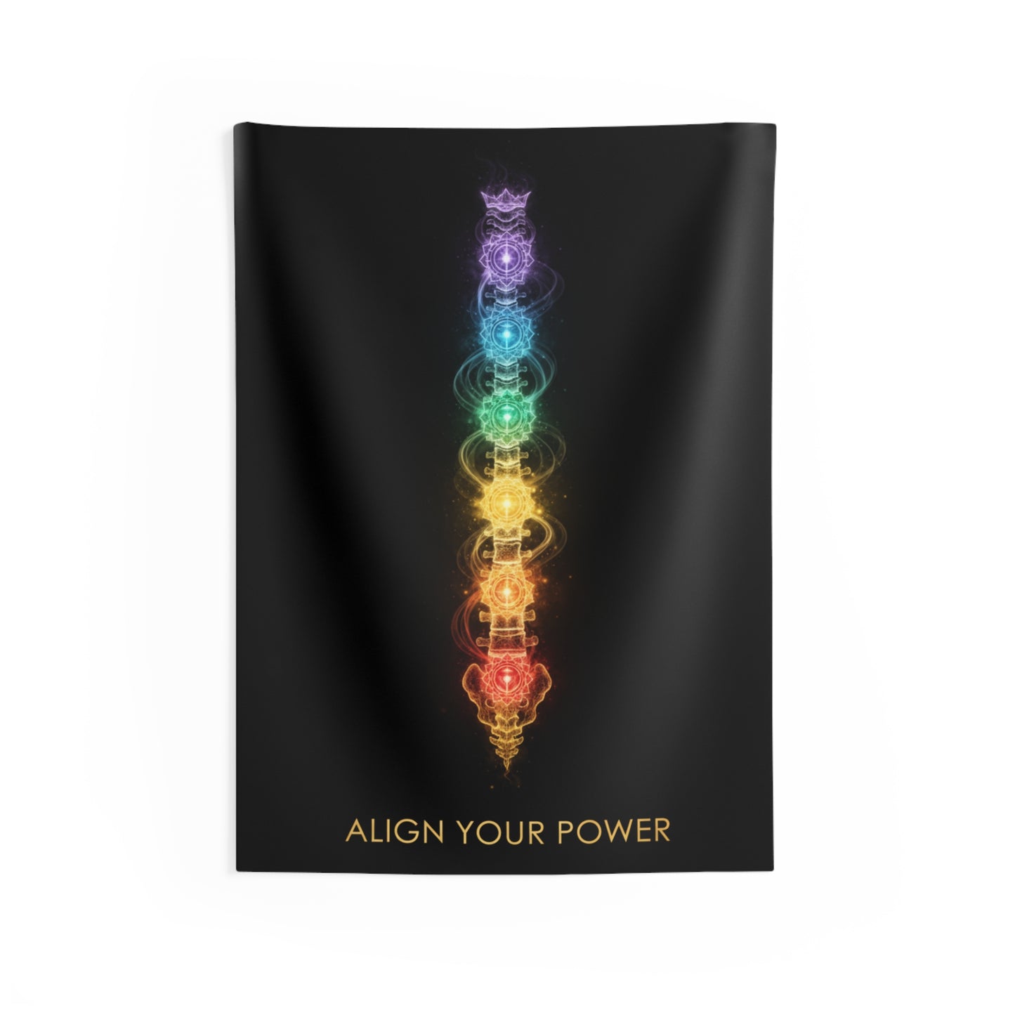 Chakra Alignment Wall Tapestry — "Align Your Power" Meditation Decor