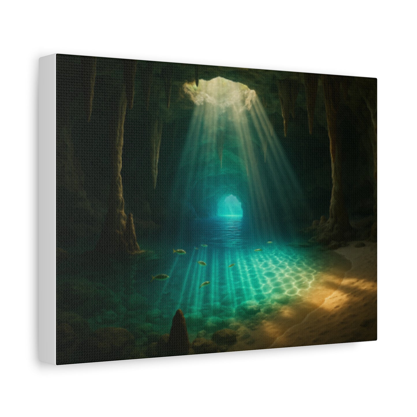 Stretched Canvas Wall Art, Tranquil Nature Decor, Forest Oasis Print, Home Wall Art, Unique Gift for Nature Lovers