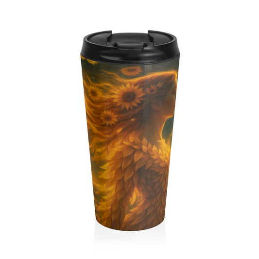 Phoenix Awakening Stainless Steel Travel Mug, Inspirational Travel Cup, Gift for Her, Motivational Coffee Mug, Nature Lover's Drinkware