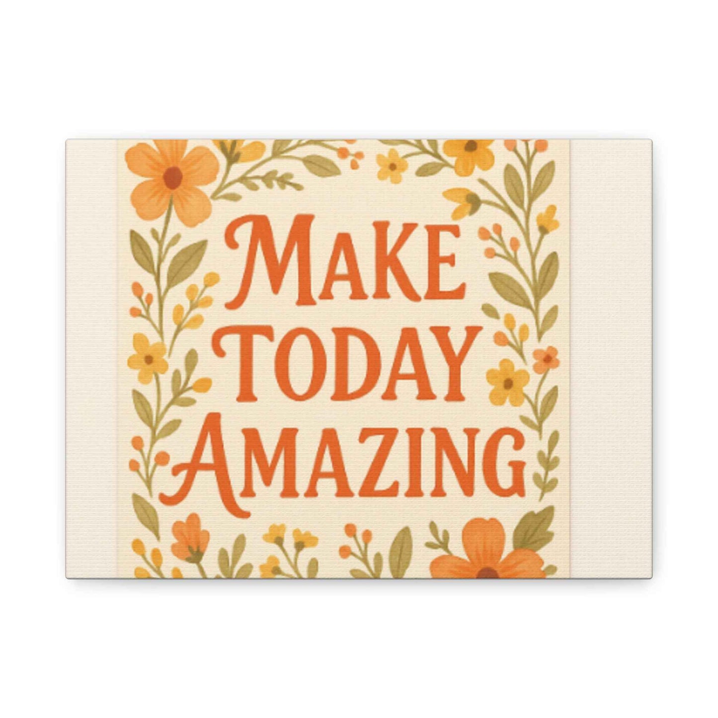 Stretched Canvas Wall Art, Inspirational Home Decor, Motivational Quote for Gifts, Home Office Wall Art, Floral Design