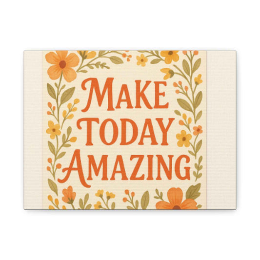 Stretched Canvas Wall Art, Inspirational Home Decor, Motivational Quote for Gifts, Home Office Wall Art, Floral Design