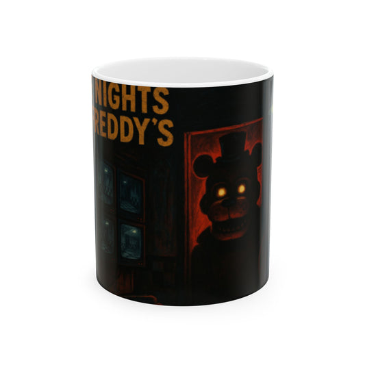Spooky Five Nights at Freddy's Ceramic Mug - Perfect Gift for Gamers, Coffee Lovers, Halloween Decor, Birthday Presents, Unique Collectibles  Digital Art