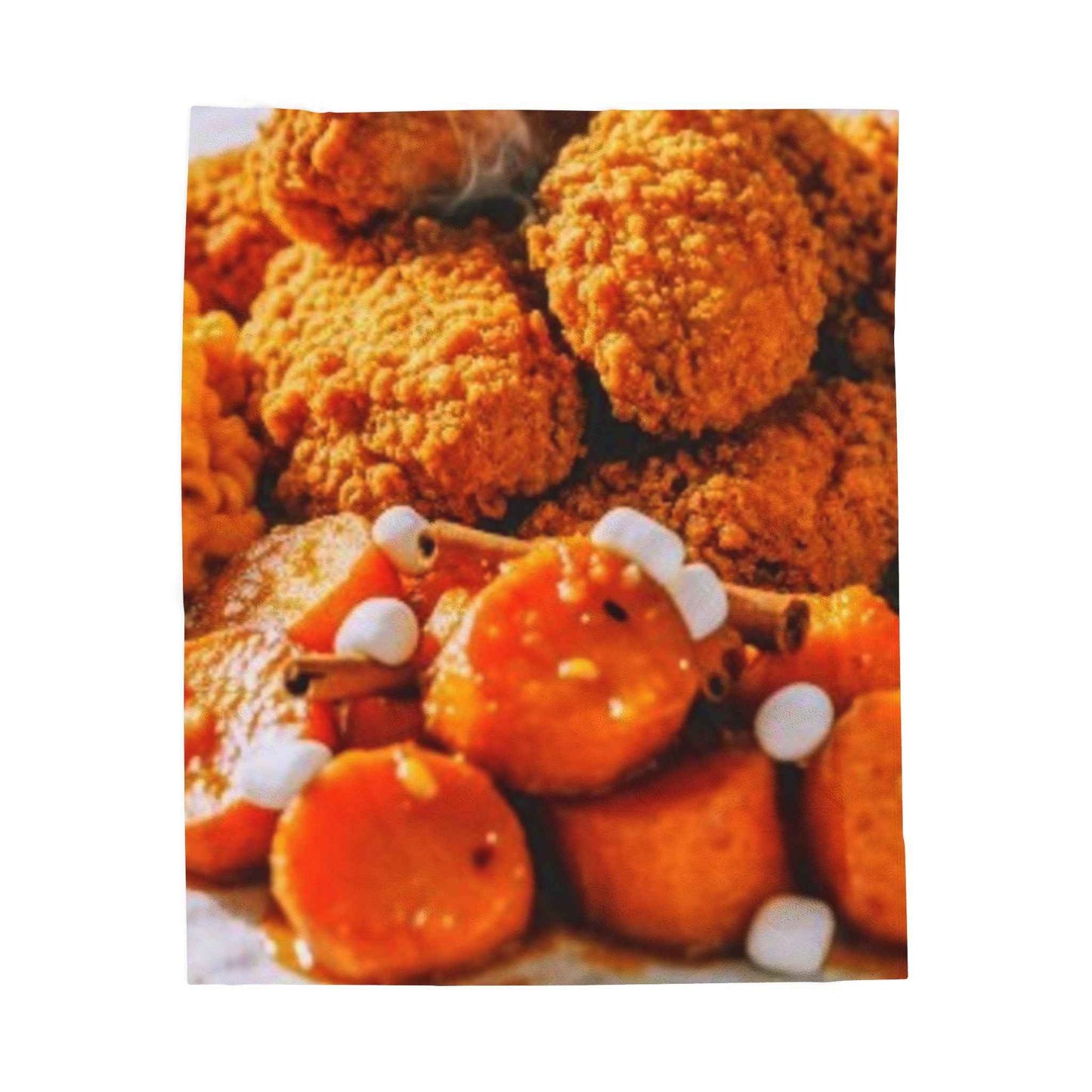 Fried Chicken & Sweet Potato Plush Blanket