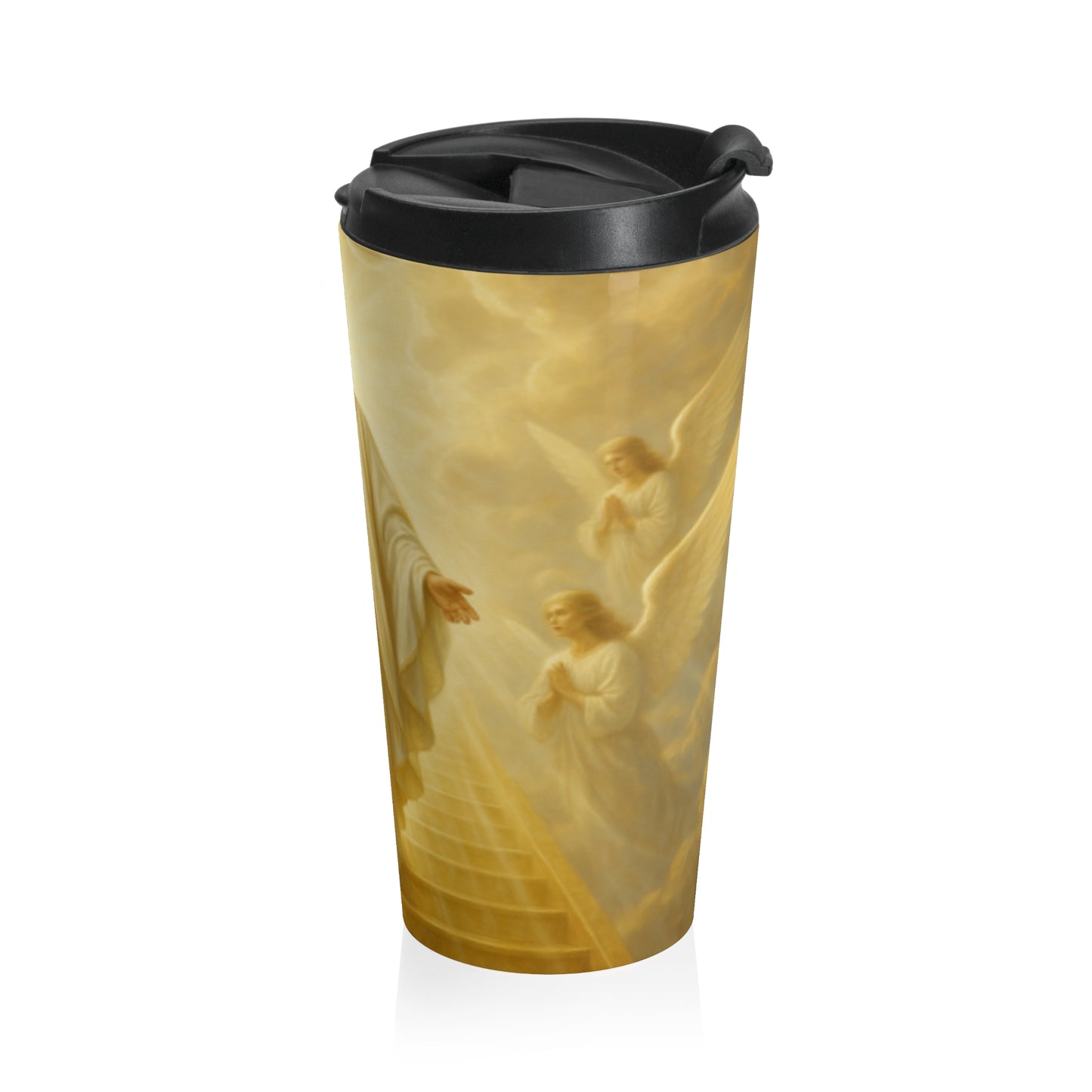 Inspirational Stainless Steel Travel Mug - Faithful Morning, Jesus Travel Cup, Christian Gift, Religious Mug, Inspirational Quotes