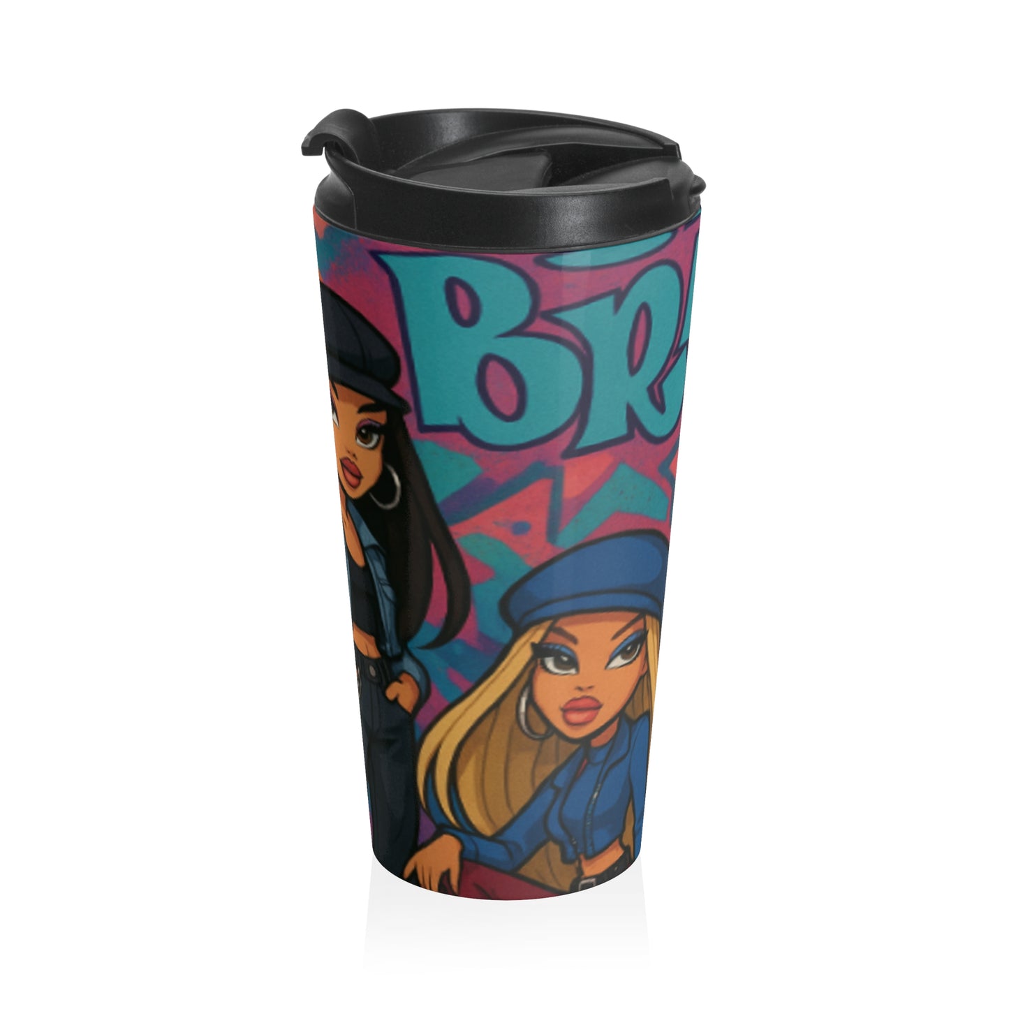 Bratz-Inspired Stainless Steel Travel Mug, Trendy Gift for Teens, Perfect for School, Travel, or Every Day, Stylish Drinkware