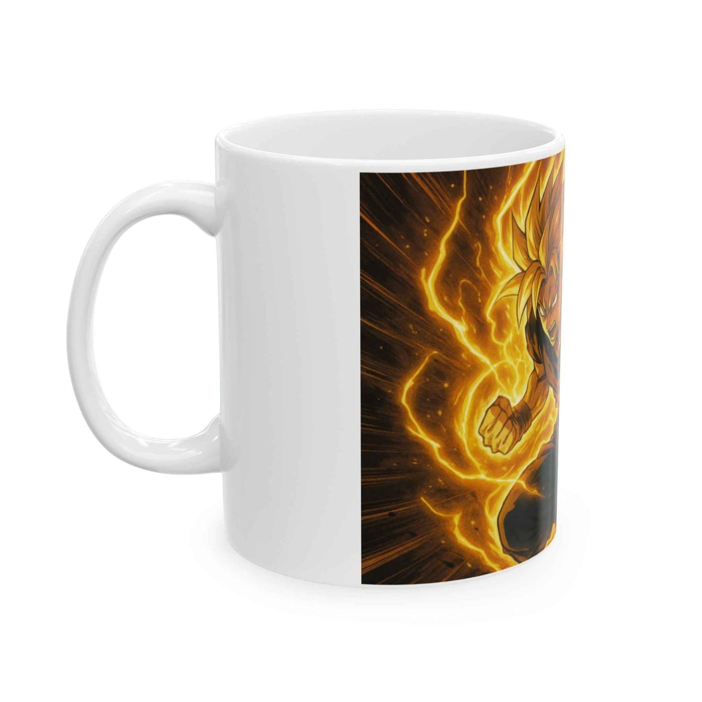 Super Saiyan Ceramic Mug | Dragon Ball Z Coffee Cup, Anime Gift, Collectible, Gamer Mug, Unique Kitchenware