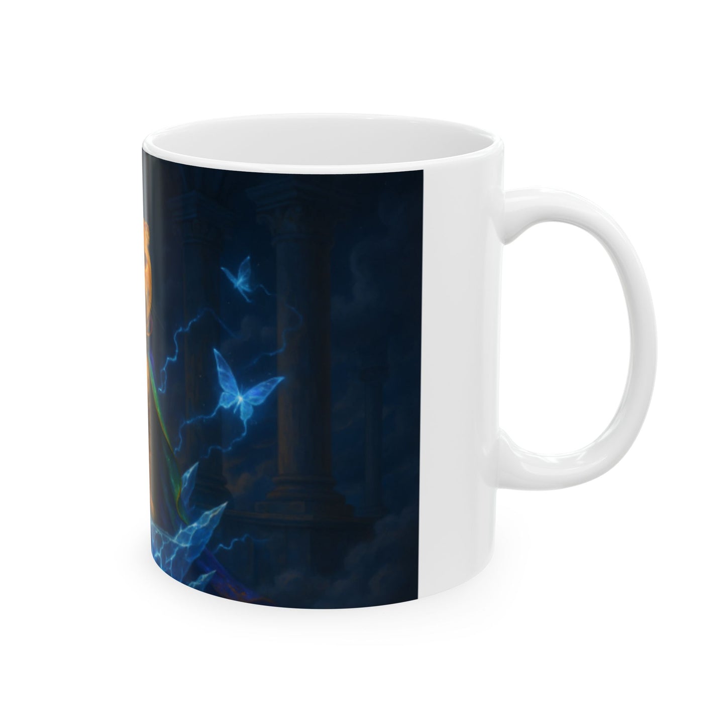 Mystical Cat Ceramic Mug - Enchanting Drinkware for Cat Lovers, Gift for Pet Owners, Cozy Home Decor, Unique Gift for Birthdays, Coffee Mug  Digital Art