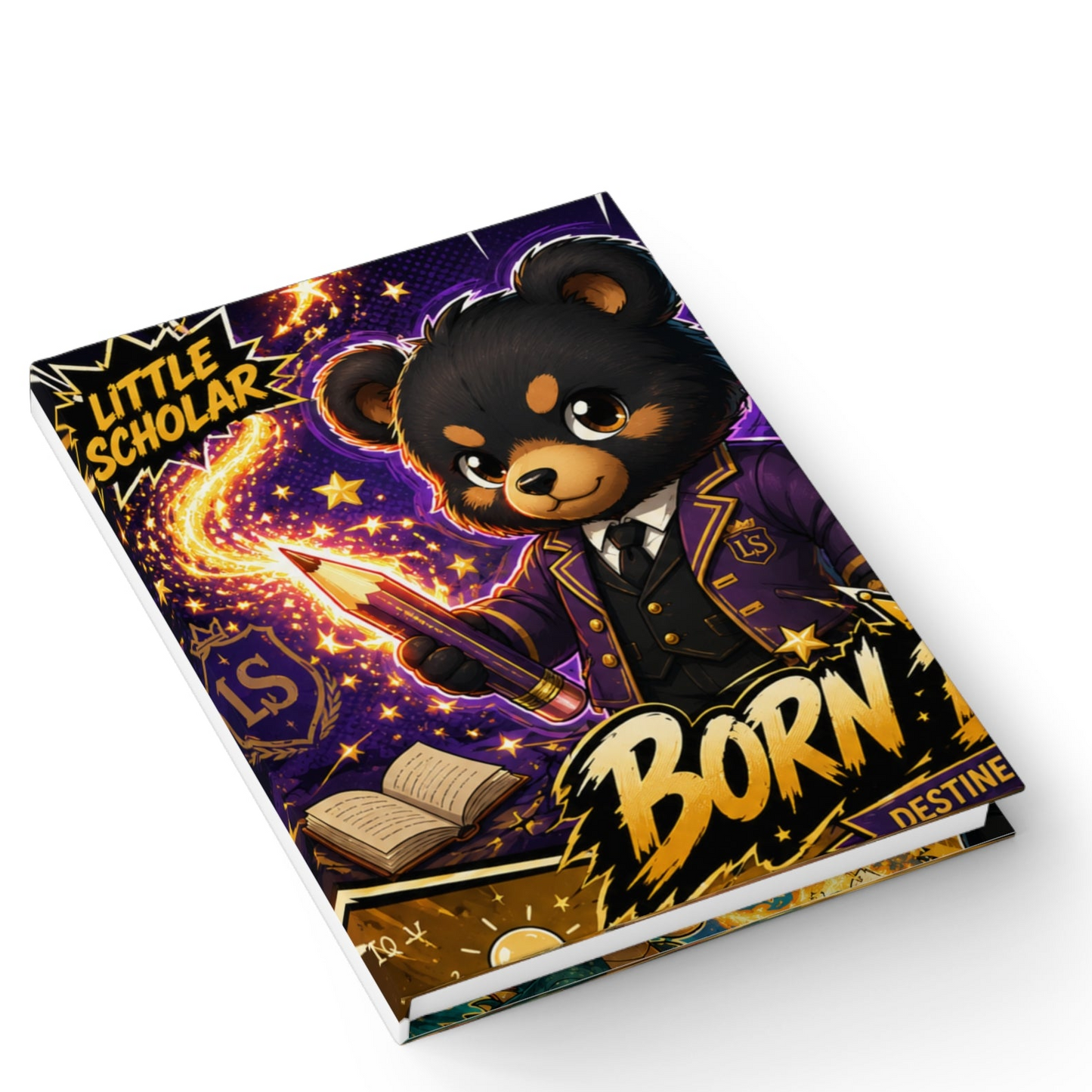 Born Brilliant Kids' Journal — Motivational Bear School Notebook (Ruled)