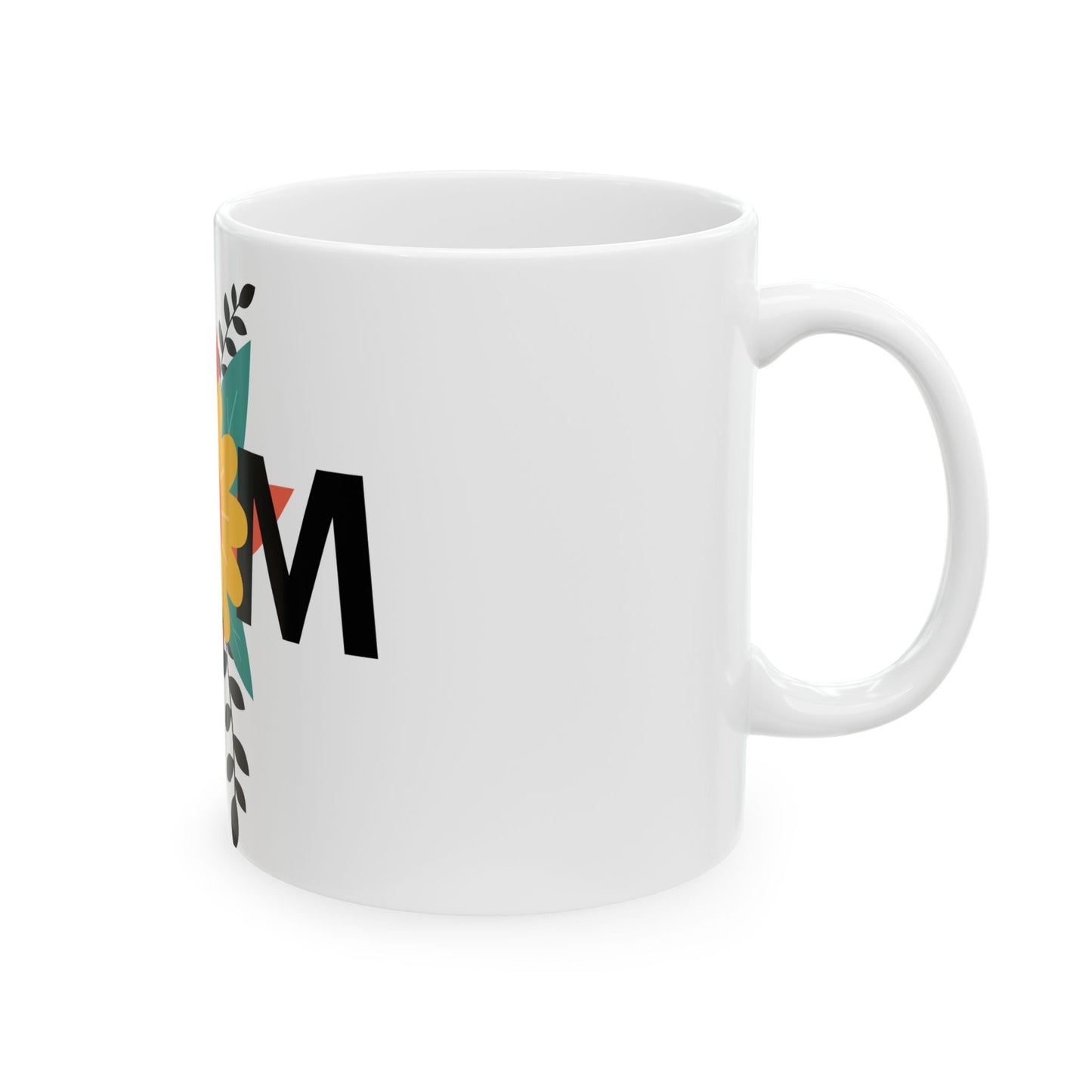 Personalized Mom Floral Ceramic Mug - Gift for Mother's Day, Birthdays, Holidays, Coffee Lover, Tea Time  Digital Art