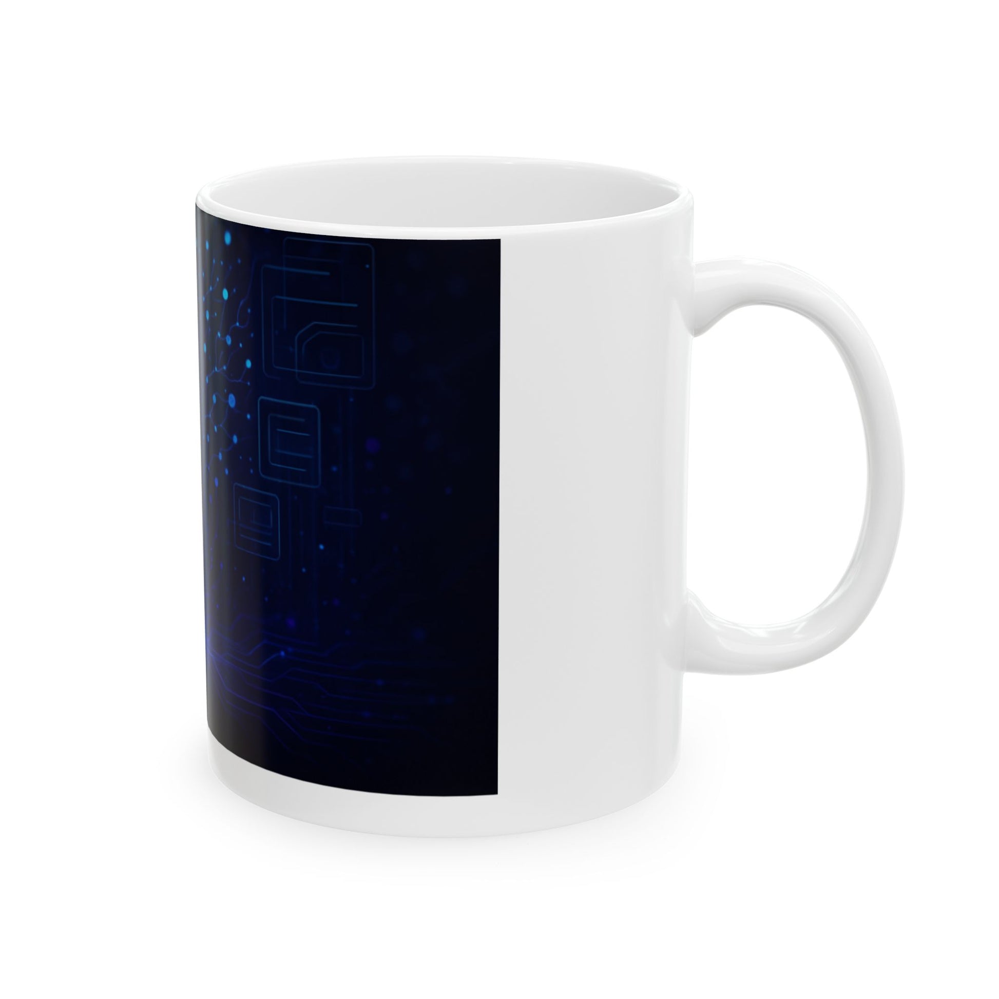 AI-Themed Ceramic Mug | Coffee Cup, Gift for Tech Lovers, Office Decor, Unique Design, Ideal for Any Occasion  Digital Art