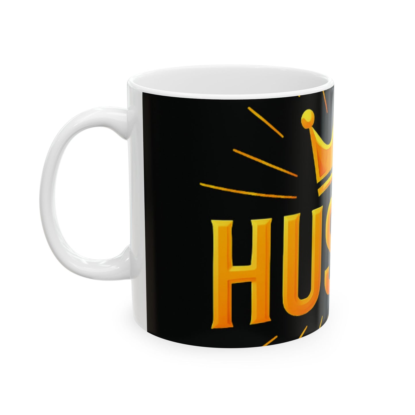Hustle Ceramic Mug - Perfect for Coffee Lovers, Entrepreneurs, Motivation, Gifts, Home Office Decor  Digital Art