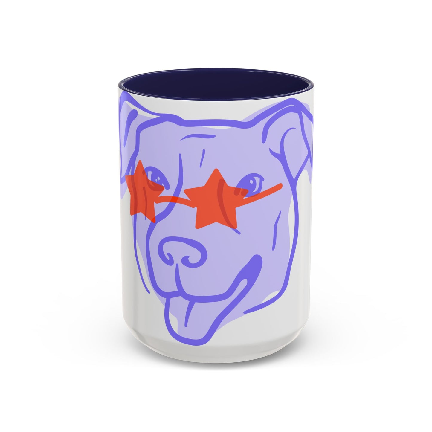 Starry Eyed Dog Coffee Mug - Fun Pet Lover's Gift, 11oz & 15oz Dog Cup, Cute Mugs for Dog Mom, Pet Accessories, Coffee Lover's Gift  Digital Art