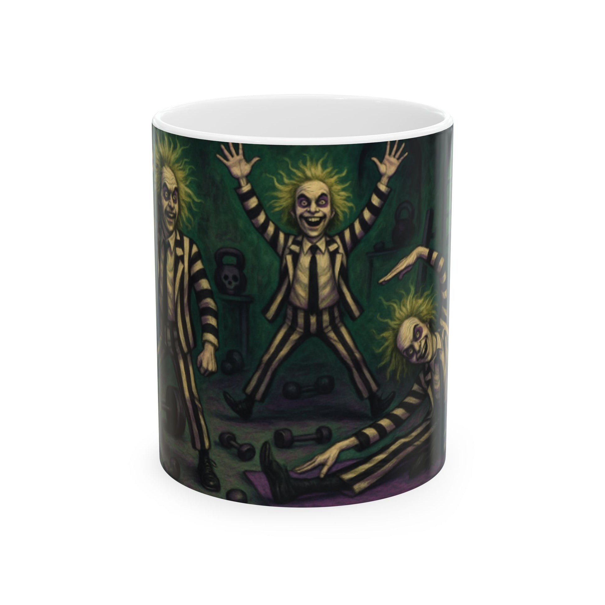 Spooky Character Ceramic Mug - Perfect for Halloween, Gifts for Fans, Coffee Lovers, Haunted House Decor, Unique Collectible  Digital Art