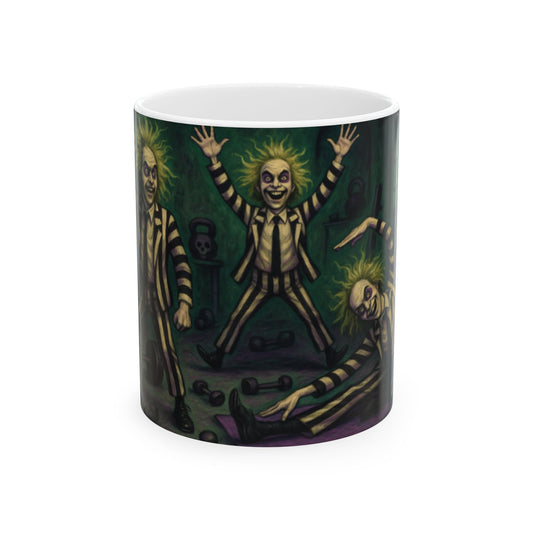 Spooky Character Ceramic Mug - Perfect for Halloween, Gifts for Fans, Coffee Lovers, Haunted House Decor, Unique Collectible  Digital Art