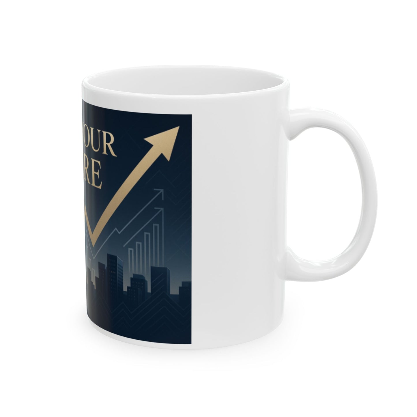 Empire Building Ceramic Mug - Motivational Coffee Cup, Office Desk Decor, Gift for Entrepreneurs, Inspirational Tea Mug  Digital Art