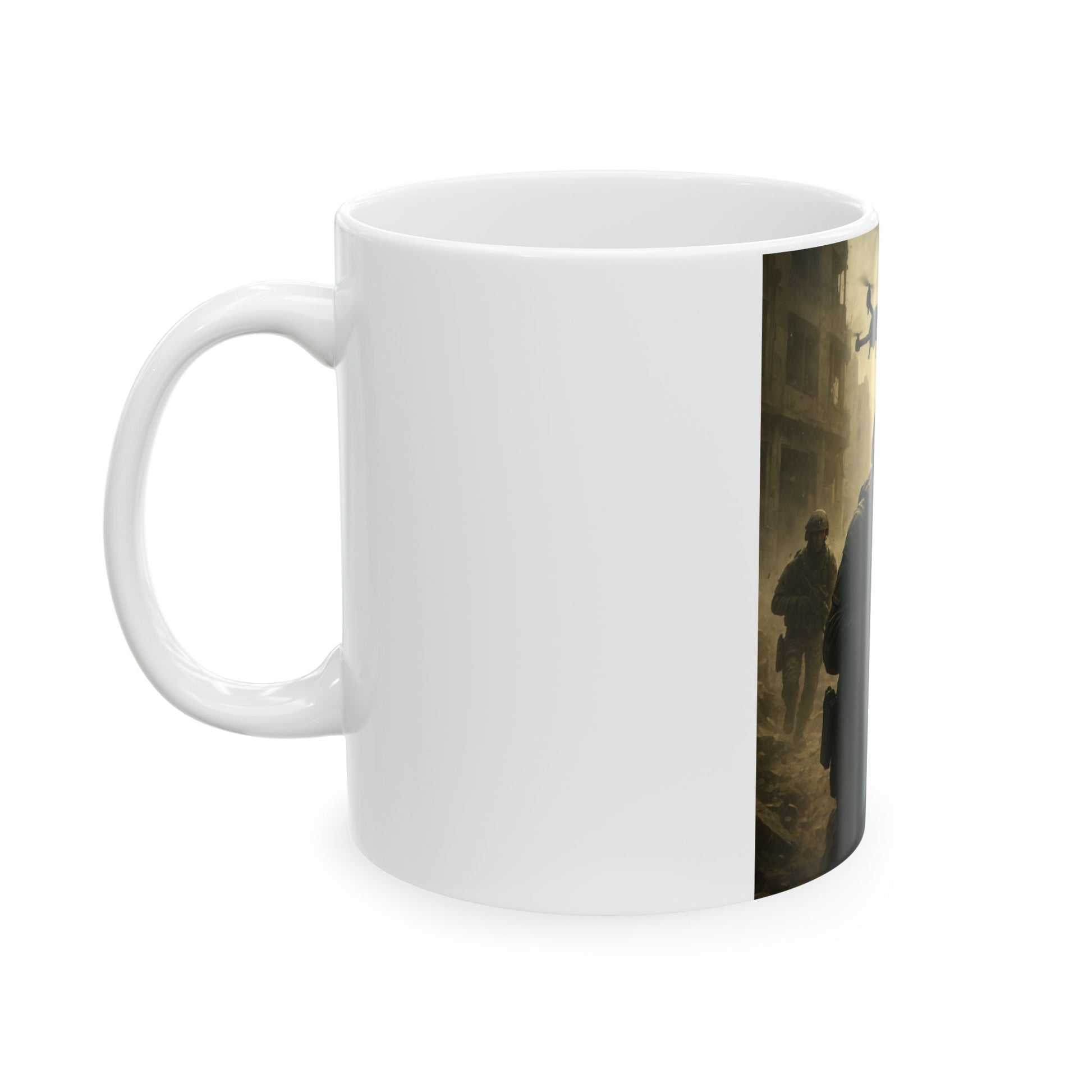 Tactical Warrior Ceramic Mug - Perfect for Military Enthusiasts, Gifting, Coffee Lovers, Home Office, Survivalists  Digital Art