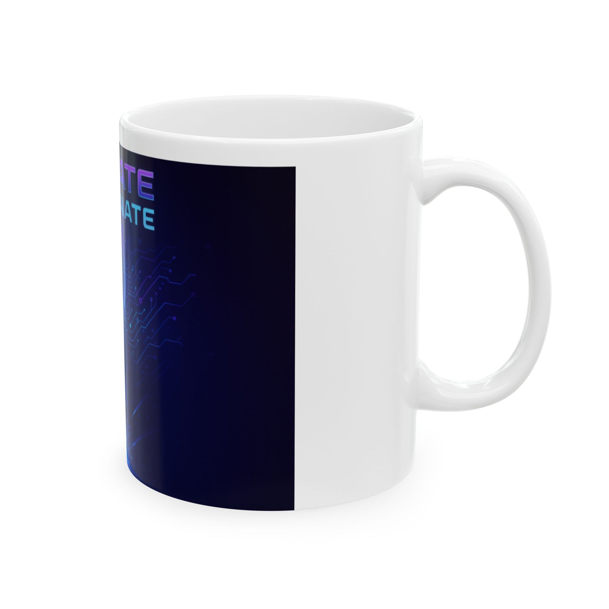 Innovative Glow Ceramic Mug - Motivational Coffee Cup for Creatives, Entrepreneurs, and Daily Inspiration  Digital Art