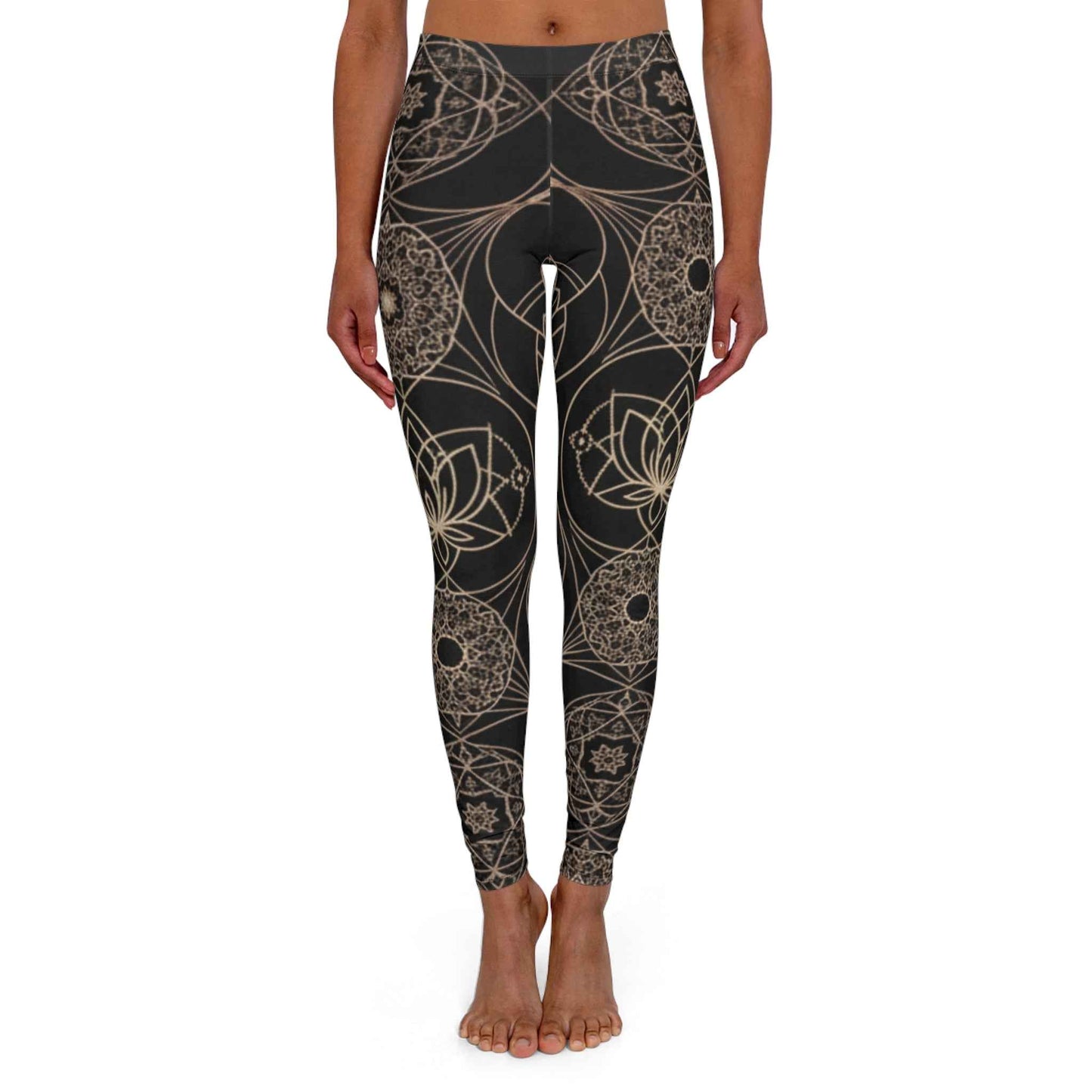 Mandala Lotus Leggings — Floral Boho Yoga & Casual Leggings