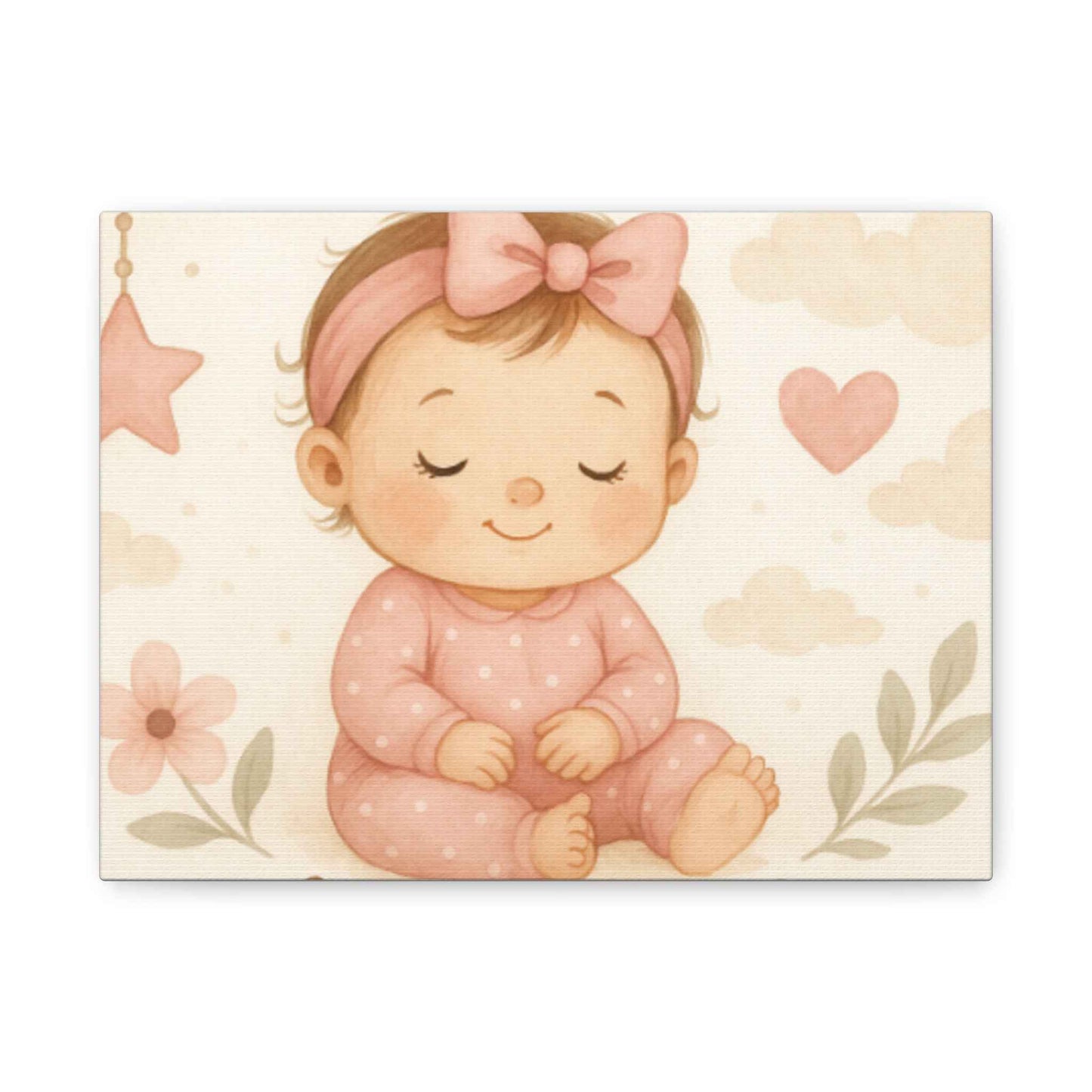 Baby Girl Canvas Art, Nursery Decor, Sweet Dreams Wall Art, Baby Shower Gift, Newborn Room Decor, Kid's Room Wall Decor