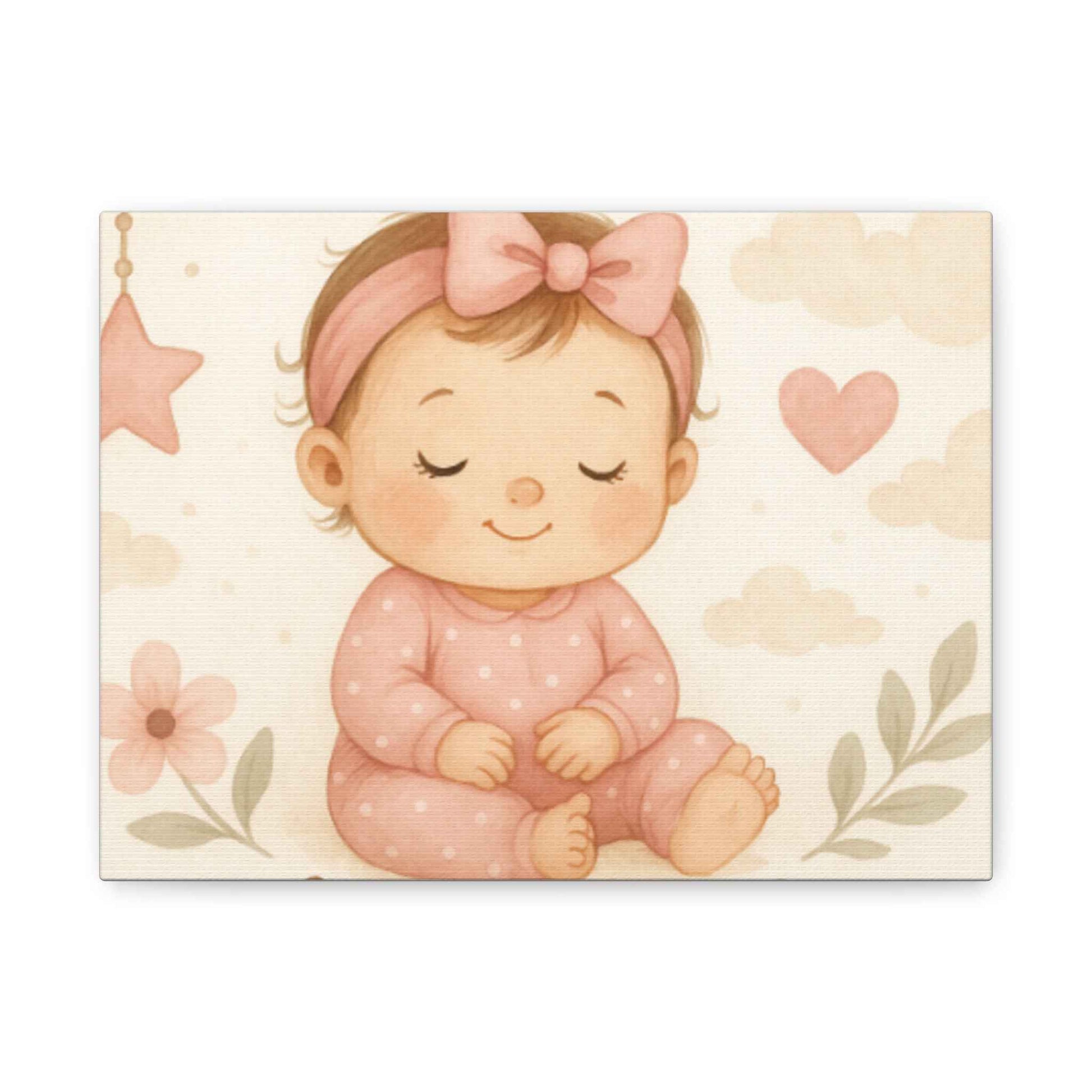 Baby Girl Canvas Art, Nursery Decor, Sweet Dreams Wall Art, Baby Shower Gift, Newborn Room Decor, Kid's Room Wall Decor
