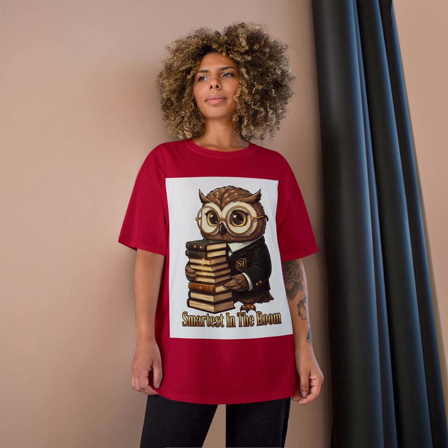 Smartest In The Room Owl T-Shirt — Cute Scholar Graphic Tee for Students & Teachers