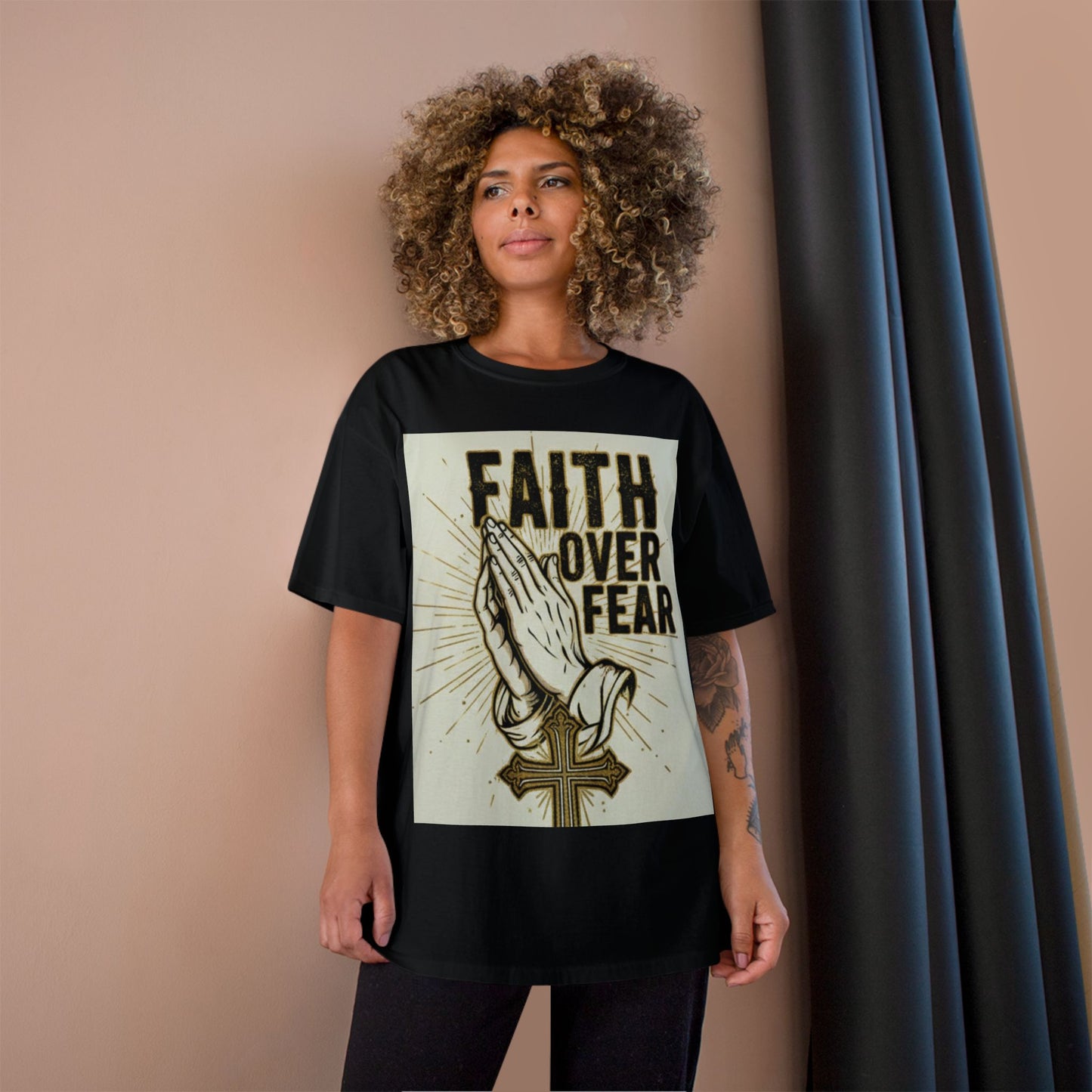 Faith Over Fear Prayer Hands T-Shirt
