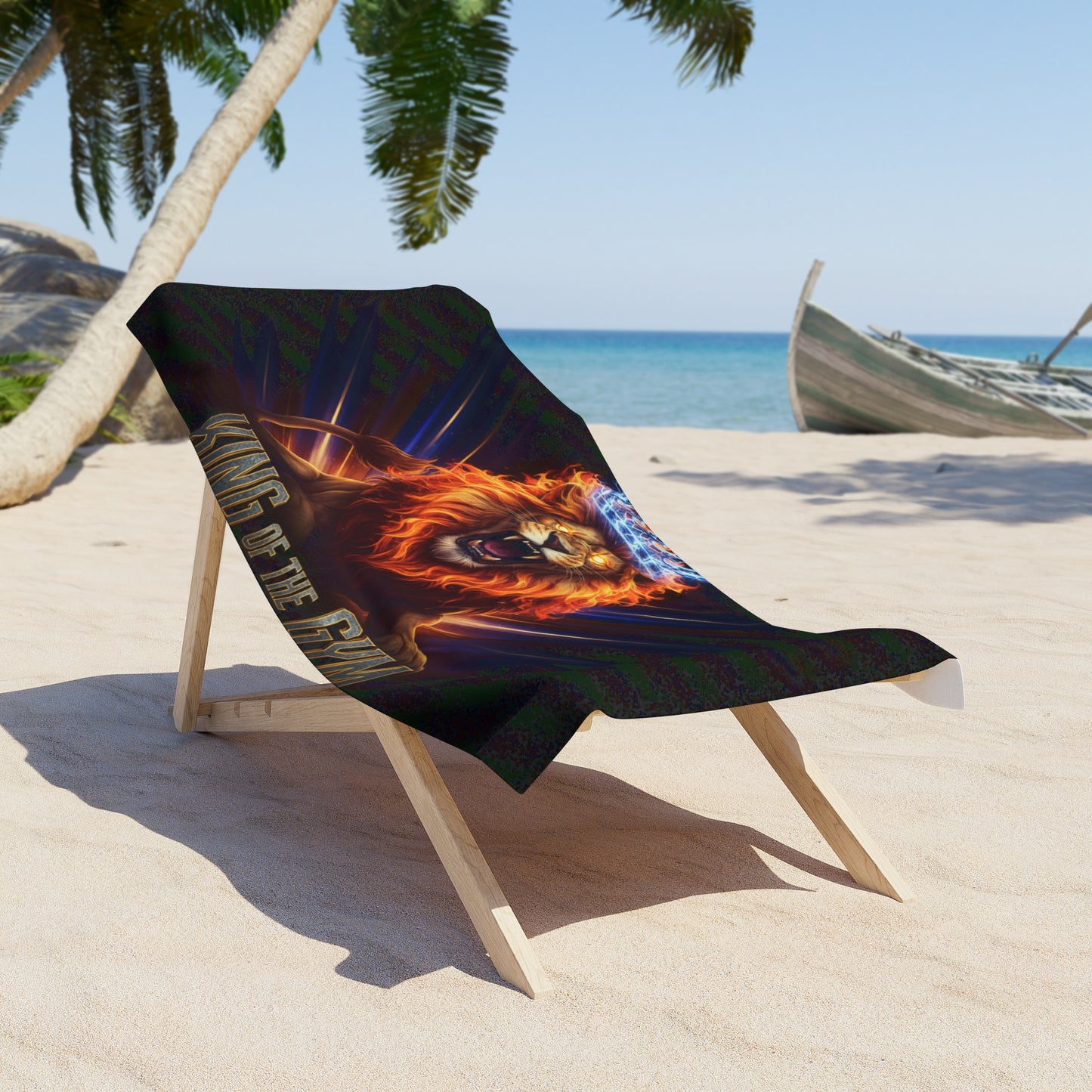 King of the Gym Lion Beach Towel — Bold Athletic Beach & Pool Towel