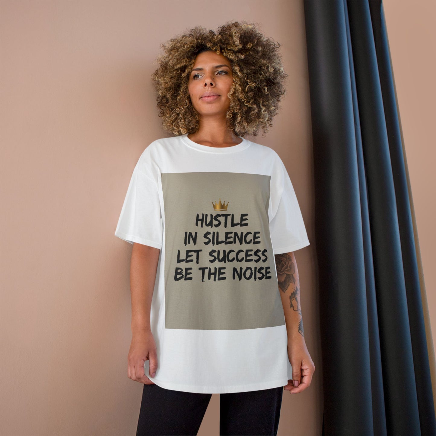 Hustle in Silence T-Shirt — "Let Success Be The Noise" Motivational Tee