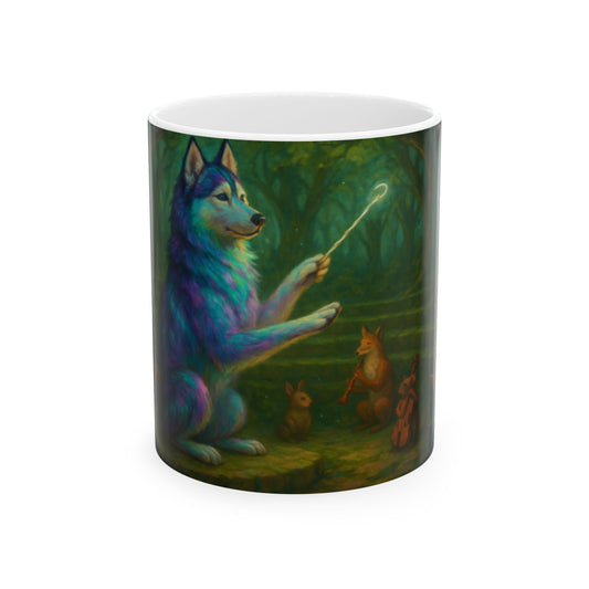 Whimsical Fantasy Animal Mug - Colorful Ceramic Coffee Cup for Animal Lovers, Gift for Birthdays, Holidays, Home Decor, Tea, Coffee  Digital Art