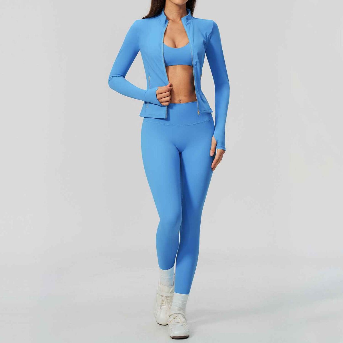 Tight-fitting Quick-drying Three-piece Outdoor Yoga Outfit