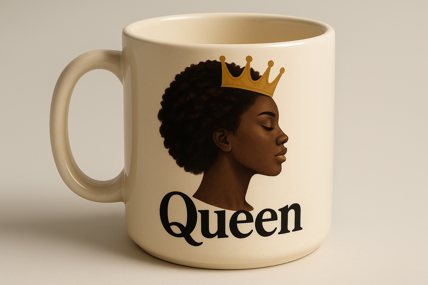 3D Coffee Mug with Queen Design