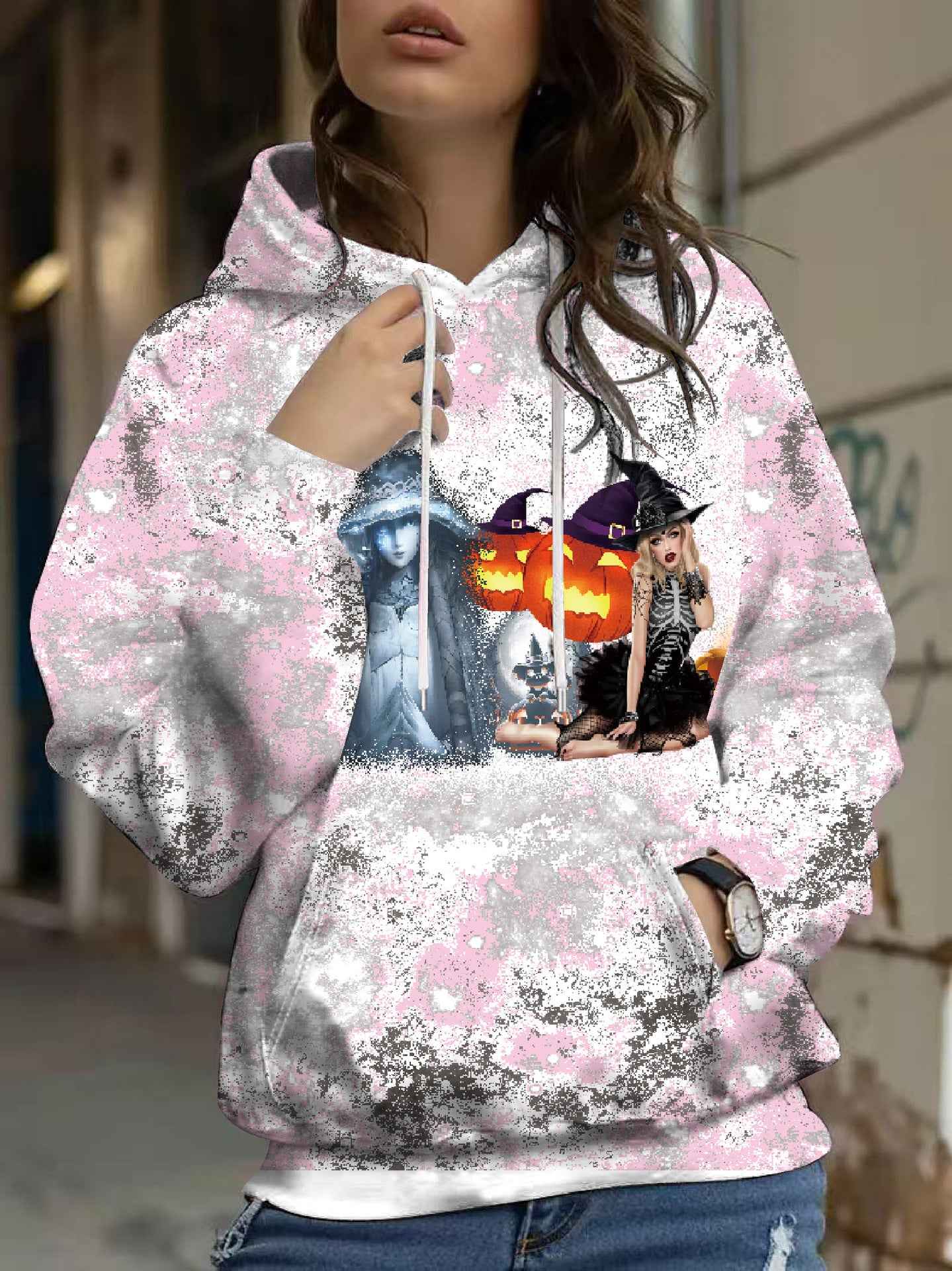 Autumn And Winter Halloween Digital Printed Hoodie