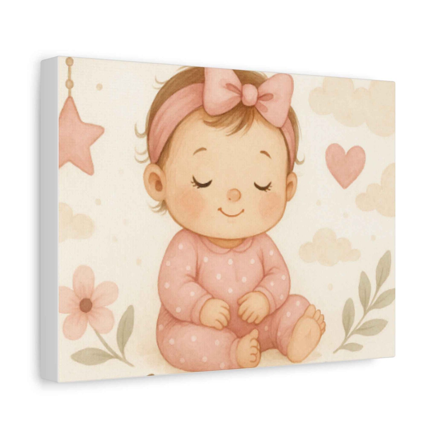 Baby Girl Canvas Art, Nursery Decor, Sweet Dreams Wall Art, Baby Shower Gift, Newborn Room Decor, Kid's Room Wall Decor