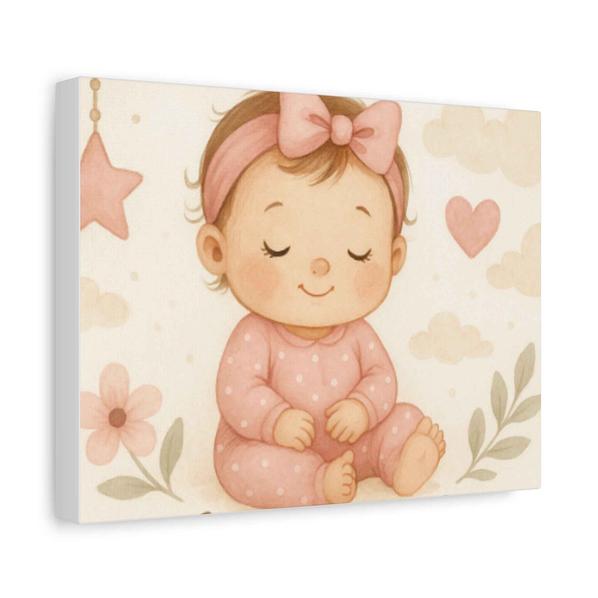 Baby Girl Canvas Art, Nursery Decor, Sweet Dreams Wall Art, Baby Shower Gift, Newborn Room Decor, Kid's Room Wall Decor