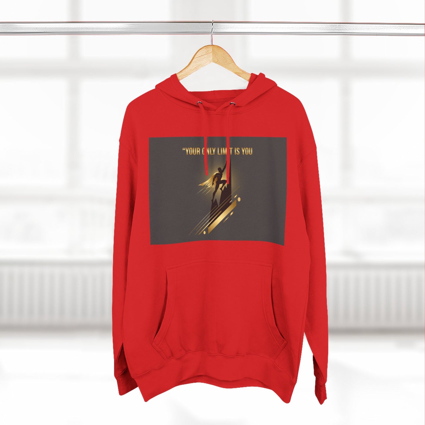 Motivational Graphic Hoodie — “Your Only Limit Is You” Inspirational Fleece Pullover