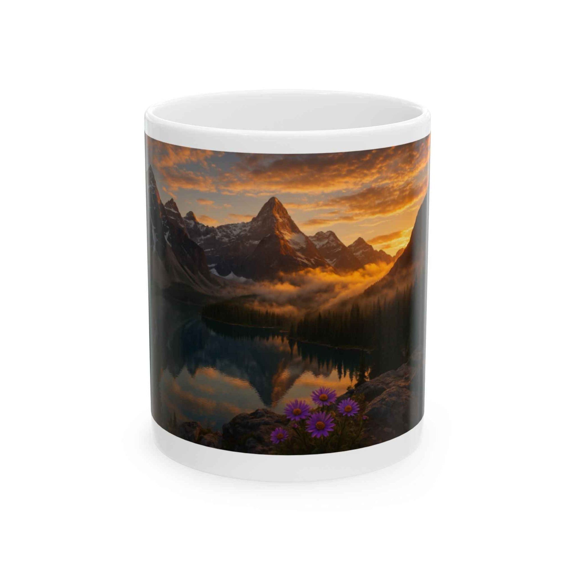 Nature-Inspired Ceramic Mug - Perfect for Coffee Lovers, Gift for Hikers, Mountain Decor, Travel Mug, 11oz & 15oz Options