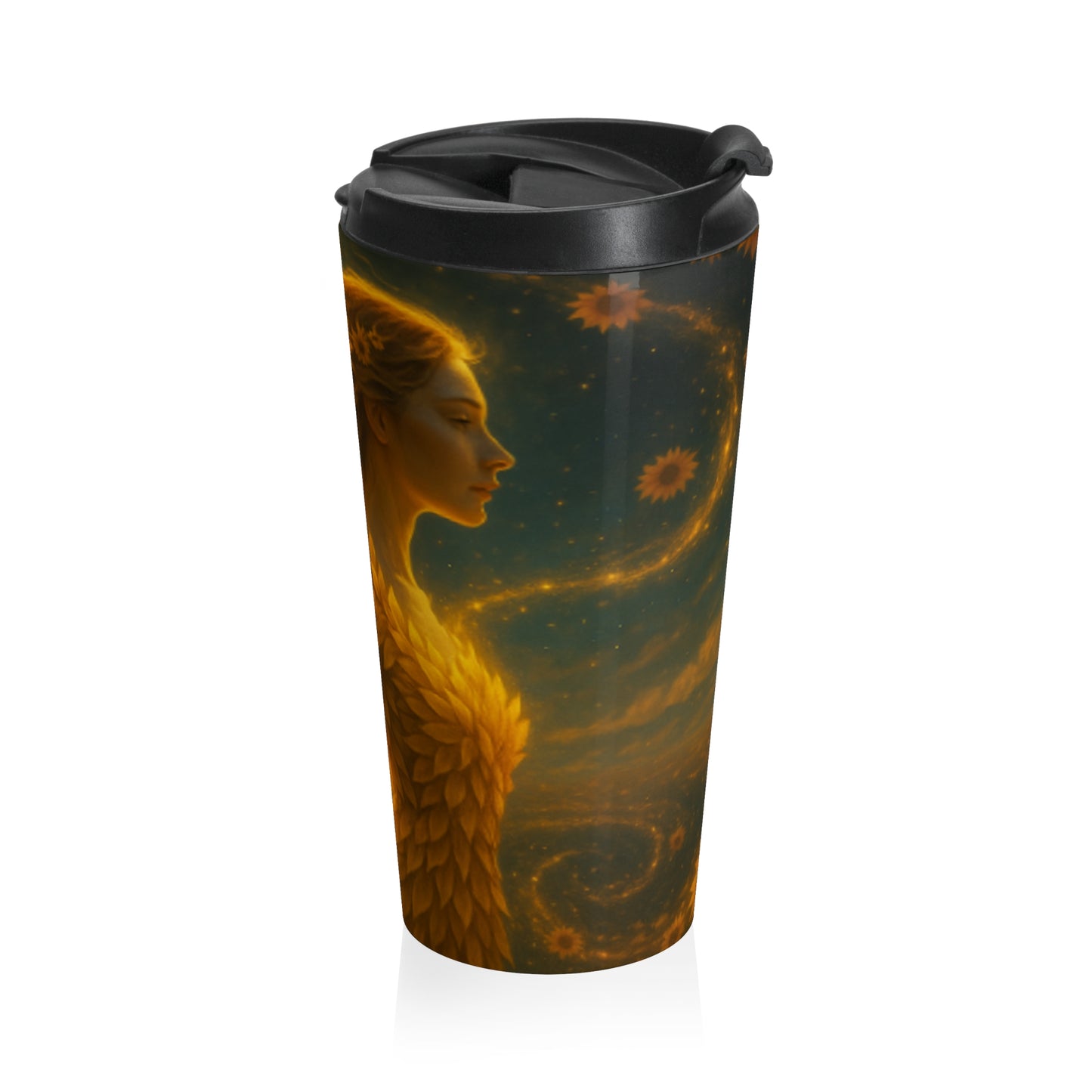 Phoenix Awakening Stainless Steel Travel Mug, Inspirational Travel Cup, Gift for Her, Motivational Coffee Mug, Nature Lover's Drinkware