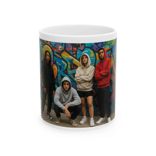 Urban Street Art Ceramic Mug - Trendy Gift for Coffee Lovers, Hip Hop Culture, Unique Home Decor, and Birthday Present