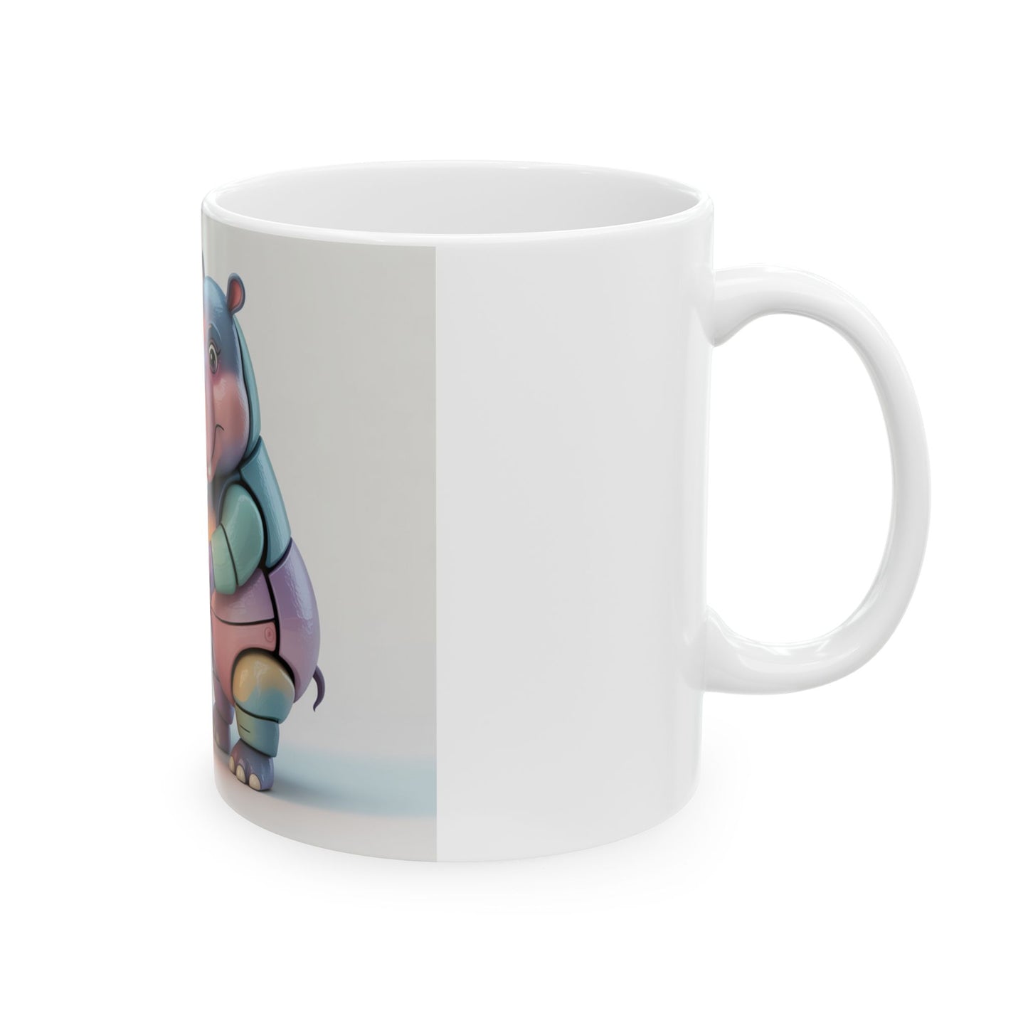Hippo Pianist Ceramic Mug - Fun Gift for Music Lovers