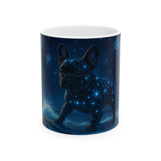 Starry Night French Bulldog Ceramic Mug | Dog Lover Gift, Coffee Mug, Unique Dog Art, Home Decor, Pet Owner Present  Digital Art