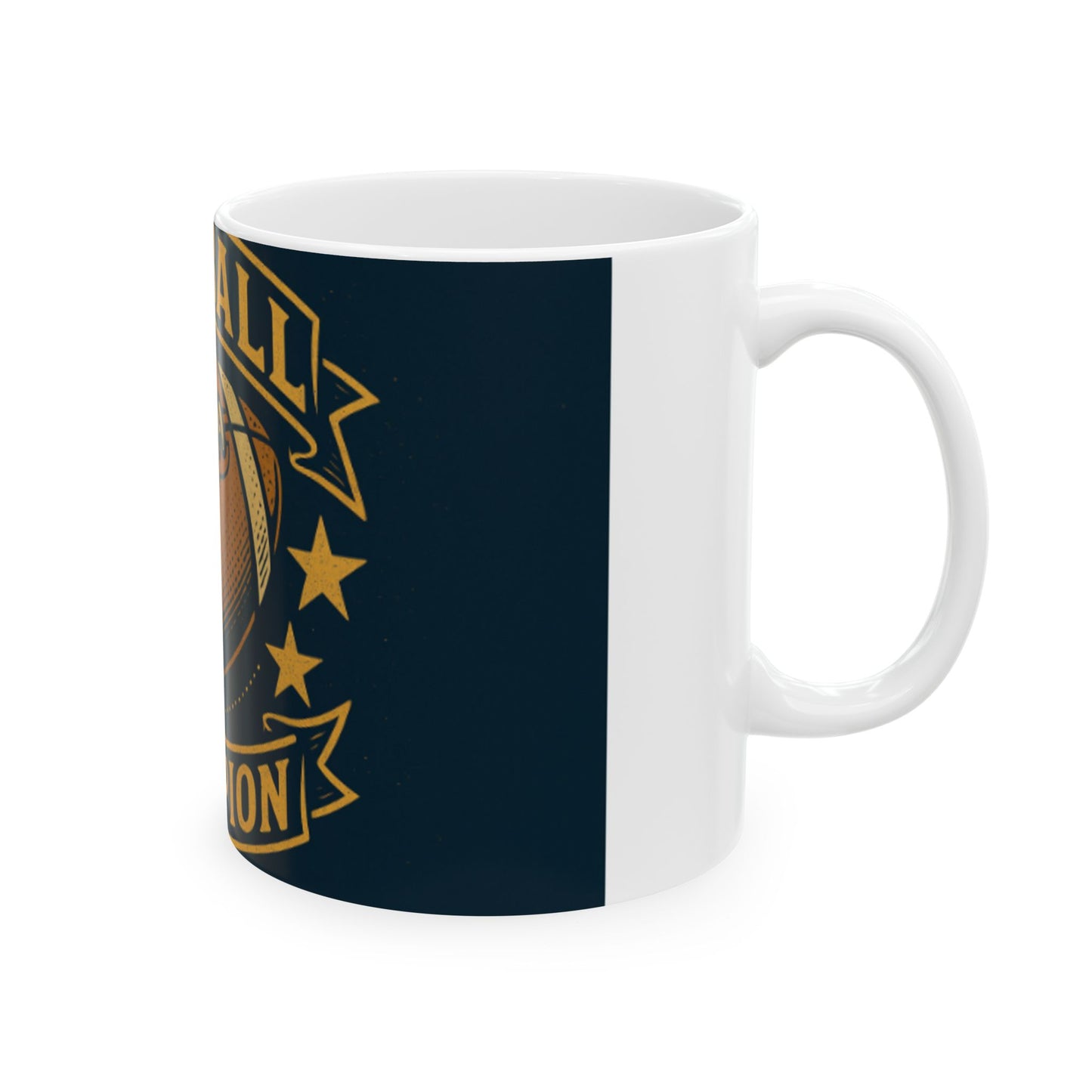 Football Champion Ceramic Mug - Perfect for Sports Fans, Gift for Dad, Coffee Lover, Football Season, Team Spirit Digital Art