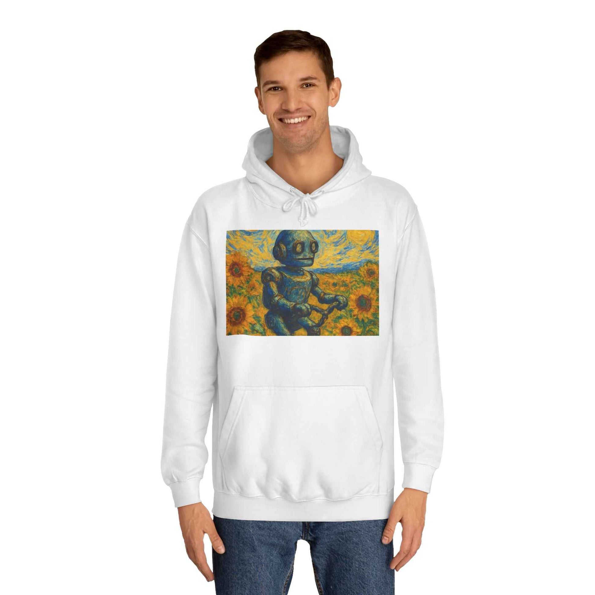 Sunflower Robot Unisex College Hoodie