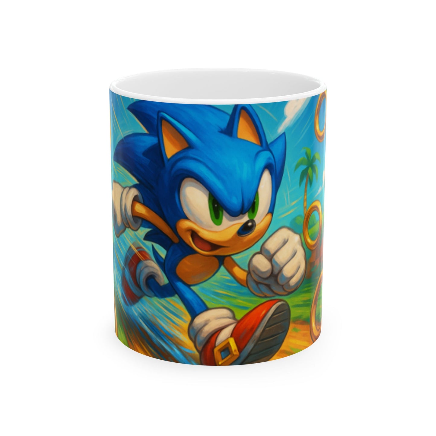 Sonic Adventure Ceramic Mug - Perfect Gift for Gamers, Retro Coffee Mug, Video Game Collectible, Unique Housewarming Present, Fun Drinkware  Digital Art