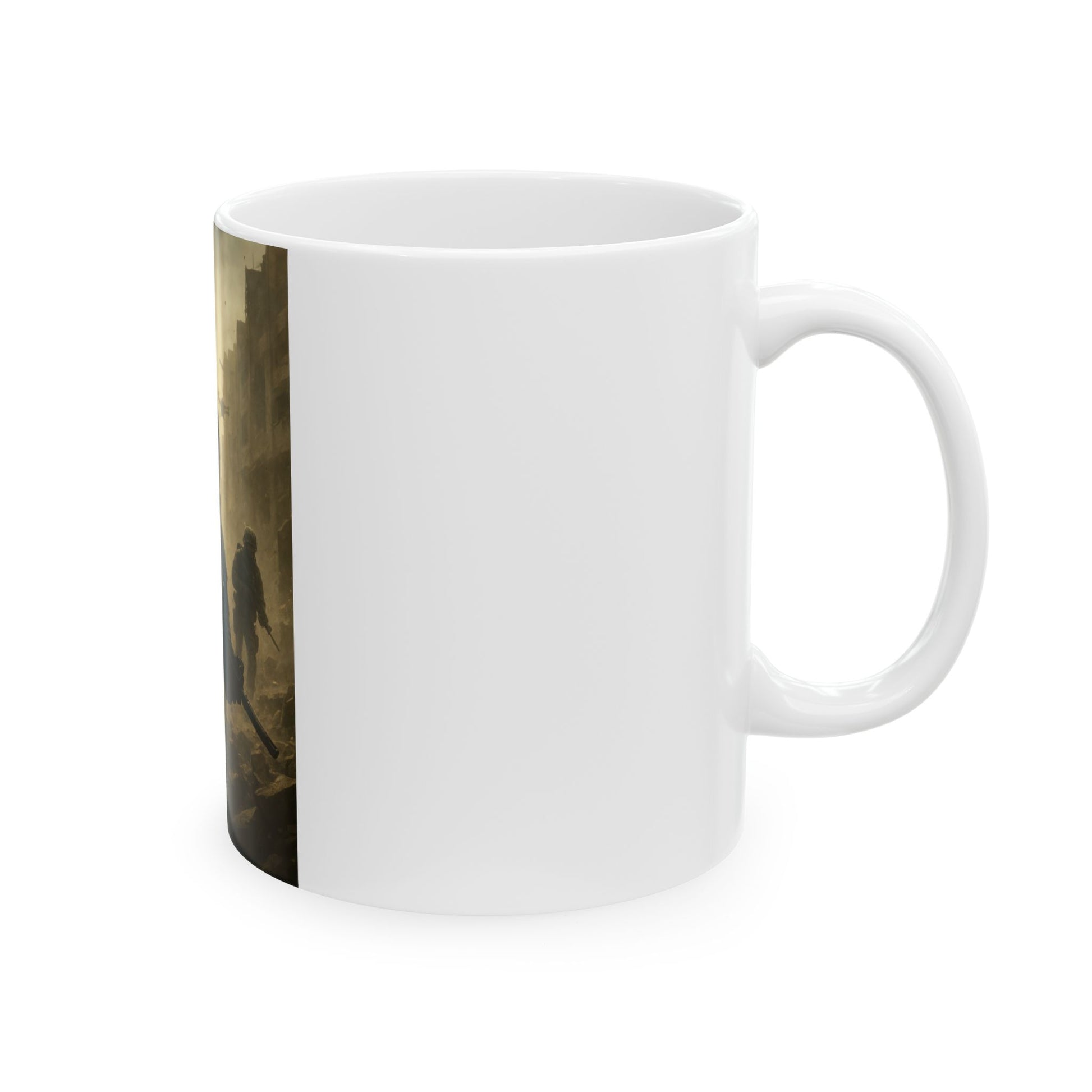 Tactical Warrior Ceramic Mug - Perfect for Military Enthusiasts, Gifting, Coffee Lovers, Home Office, Survivalists  Digital Art