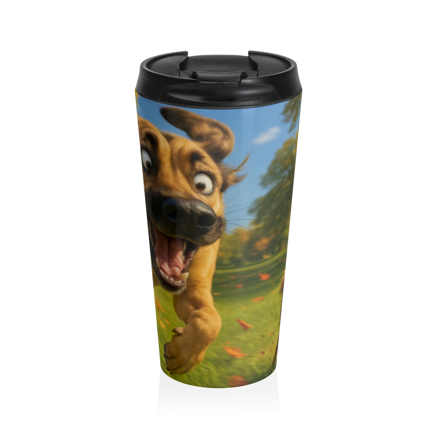 Funny Dog Stainless Steel Travel Mug, Pet Lover Gift, Dog Mom Travel Cup, Personalized Dog Owner Mug, Birthday Gift for Dog Owners