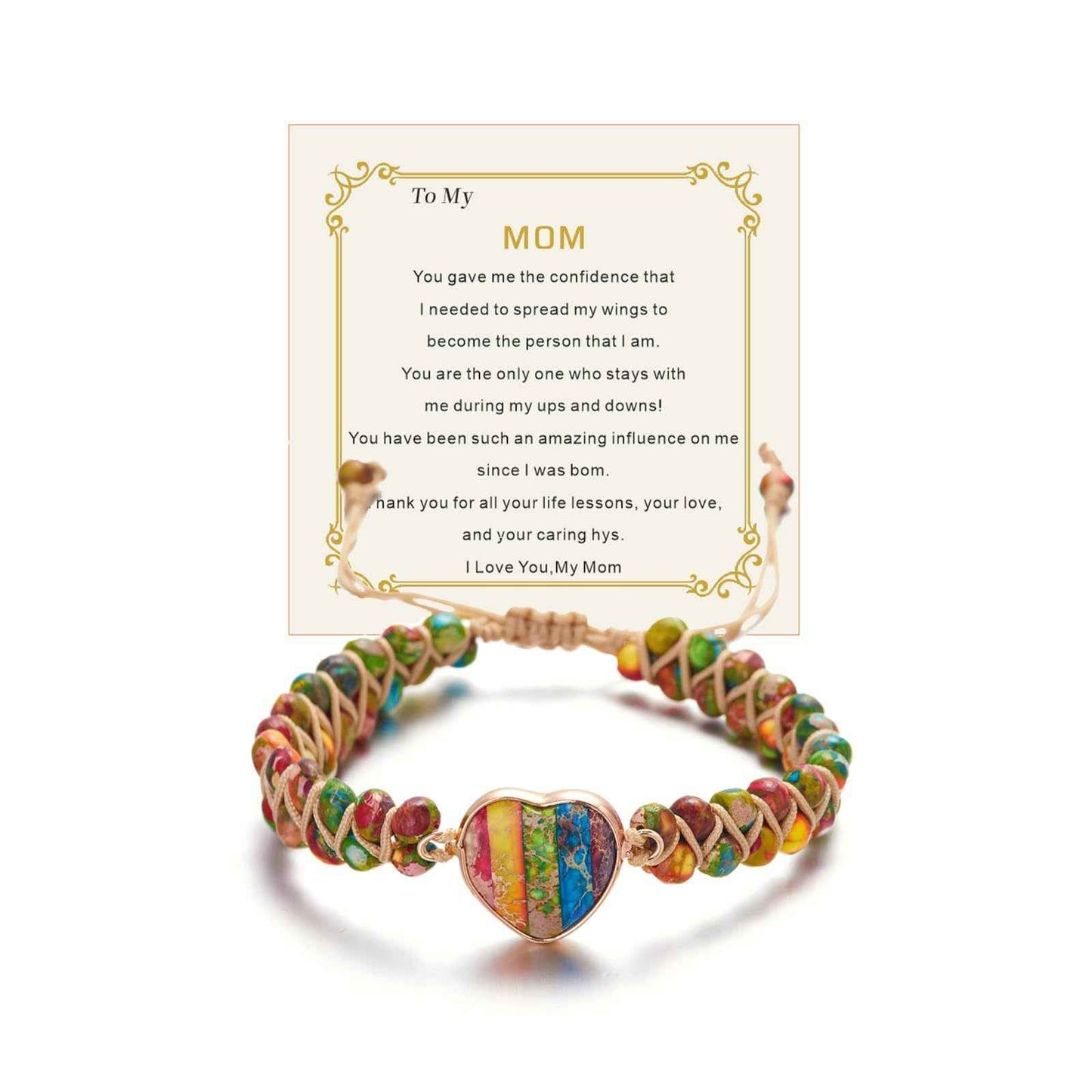 Vintage Handmade Inspirational Bracelet Beautiful Mother's Day Wrist Chain