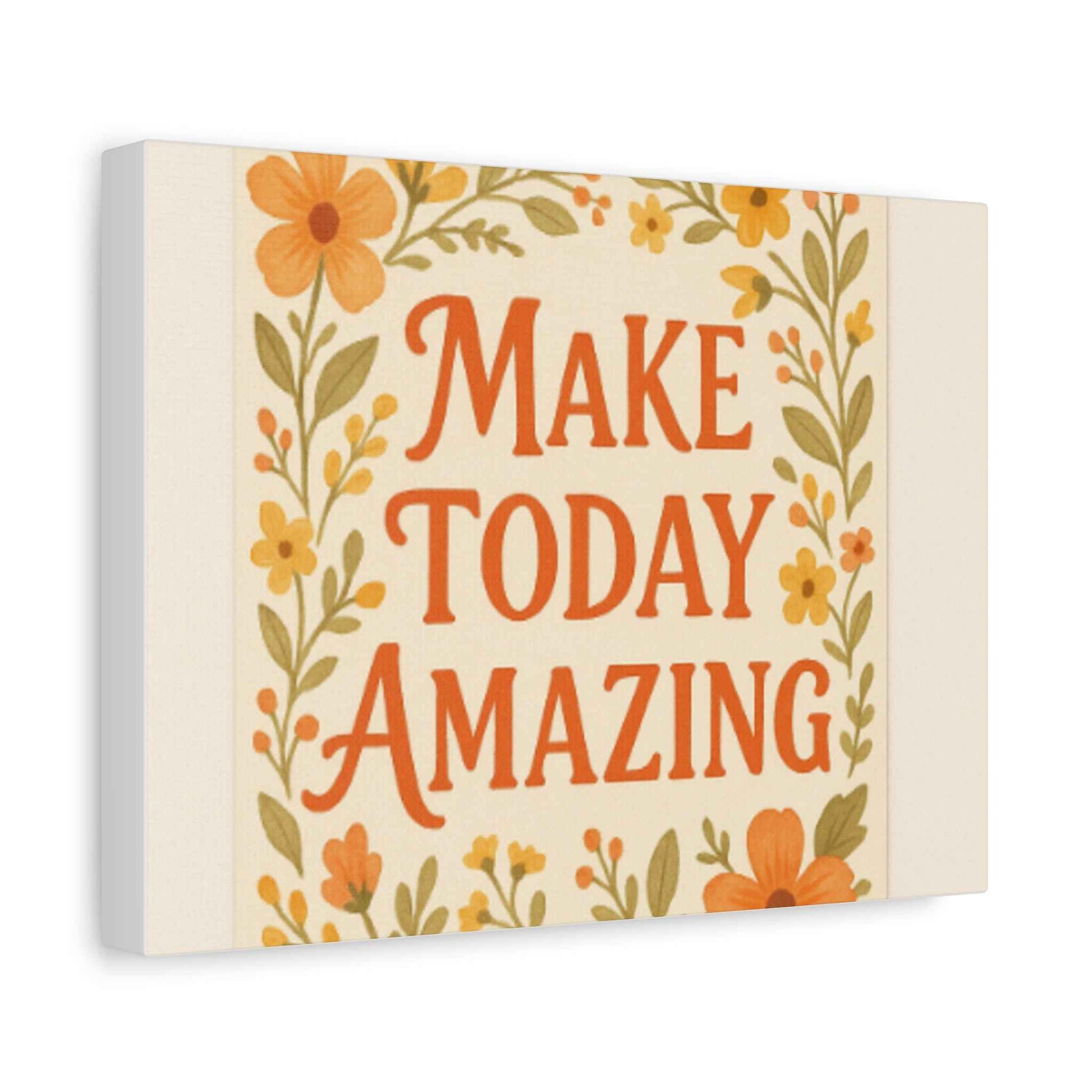 Stretched Canvas Wall Art, Inspirational Home Decor, Motivational Quote for Gifts, Home Office Wall Art, Floral Design