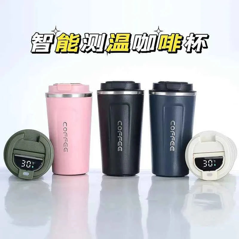 380/510ml Thermos Coffee Mug Stainless Steel Coffee Cup Temperature Display Vacuum Flask Thermal Tumbler Insulated Water Bottle