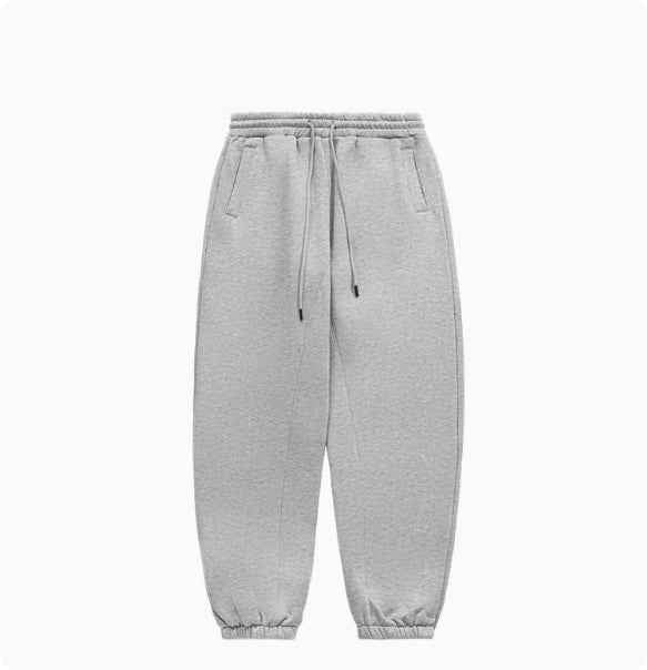 Fleece-lined Thick Hooded Solid Color Hoodie Suit